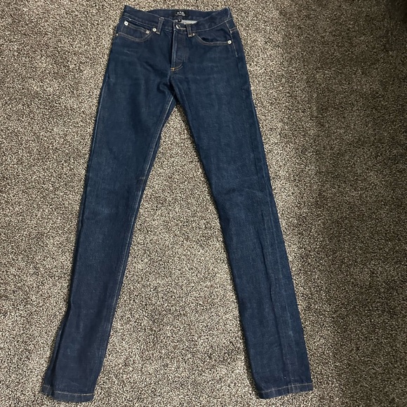 A.P.C. Denim - A.P.C. Dark Blue Skinny Selvedge Petit Standard  Jeans in a size 25 (Unisex)